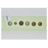 BUTTONS BRITISH UK - 6 ASST INCL. QUEENS OWN D.Y.