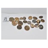 19 BRITISH UK BUTTONS ASSORTED