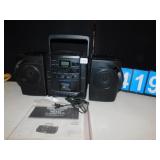 JVC PC-X55 CD PORTABLE SYSTEM W/ SPEAKERS AND
