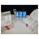 CRISTAL BRAND NEW IN BOX DECANTER & MUG SET OF 4