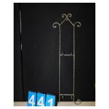 PLATE HOLDER HEAVY METAL SILVER GRAY FINISH 37" H