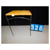 PLASTIC WICKER TABLE IRON BASE LEGS 16" 15"