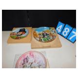 7 COLLECTOR PLATES, CLOWN PLATES,