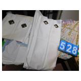 CREAM COLORED CURTAINS, BATHROOM RUGS, PLACEMATS,