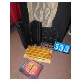 CRIBBAGE BOARD, WALL PLANT HOLDER, ETC