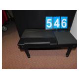 COMPUTER LAP ORGANIZER WITH ATTACHED LIGHT