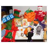 FALL, HALLOWEEN & CHRISTMAS DECORATIONS, WITH