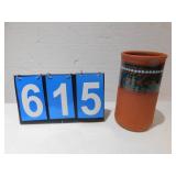 POTTERY WINE HOLDER & VASE