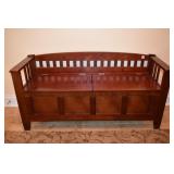 ENTRANCE BENCH 50" W X 17" D X 24" H CHERRY