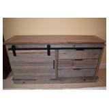 RUSTIC STAND W/ BARN SLIDING DOOR W/ 3 DRAWERS 5