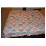 QUILT FAN DESIGN MADE IN CHINA 84" X 81"