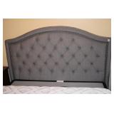 GRAY QUEEN SIZE TUFTED BACK HEADBOARD 44" X 65" W