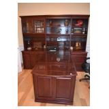 CHERRY OFFICE PARTNER DESK SET-UP BY STEVE