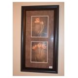 PAIR OF PRINTS 32" H X 18" W -BLOOMING FLOWERS 2