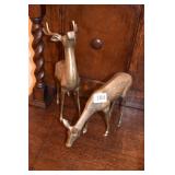 PAIR OF BRASS DEER 13" H X 8" W
