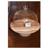 THRESHOLD COVERED WOOD CAKE PLATE