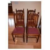 OAK BARLEY TWIN CARVED 42" H - DINING CHAIR 17" W
