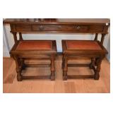 DREXEL CONSOLE SET 56" W X 14" D X 26