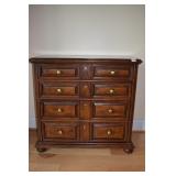 HENREDON 4 DRAWER CHEST 32" X 16" X 30" H BRASS