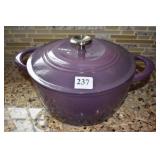 6 1/2 QT. PLUM CAST IRON POT
