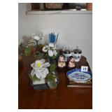 STONE JADE, ROYAL WORCHESTER EGG CUPS, FIGURES,