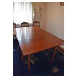 CHERRY DROP SIDE WILLETT TABLE CARVED TURNED LEG