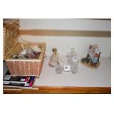 CRYSTAL CROSS, WICKER BASKET ETC