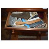 SEWING ITEMS IN CABINET