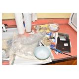 CUT GLASS BOWL, FIREKING BOWL