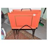 RETRO TV TRAY SET W/ STAND 4TH TRAY AVAIL. NOT