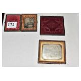 MAN AND WOMAN DAGUERREOTYPE AND WOMAN 3 3/4" X 3