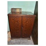 POOLEY OAK RECORD CABINET