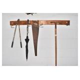 TOOLS, PRUNER, PITCHFORK, SHOVELS ETC.