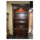 HOOKER SHELF UNIT SILVER GOLD TRIM W/ LIGHT 3