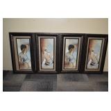 PRINTS 27" H X 14 1/2" W BRONZE GOLD FINISH FRAME