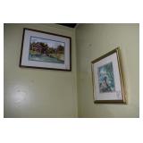 MILL SCENE & MEADOW SCENE 27" W X 21"H & 16" W X