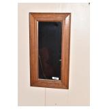 WOOD FRAME MIRROR 10.5" W X 18.5 H