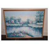 E. LEE ON CANVAS - ACRYLIC 50" X 39" H - BRIDGE