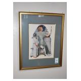 NORMAN ROCKWELL AT THE DRESSING TABLE- 17" W X