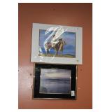 TWO PRINTS BEACH AND INDIAN 20" X 15" & 24" X 18"