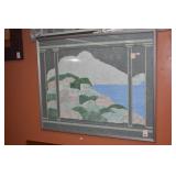 CONTEMPORARY PAPER ART- SEA SCENE 41" W X 33" H