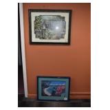 GARDEN SCENE W/ MAT, HUMMINGBIRD AND CRABBY BY