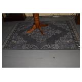 BLUE MACHINE-MADE RUG 60" W X 96" LONG