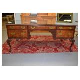 HECKMAN EXECUTIVE DESK LEATHER TOP W/ GOLD AND