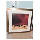 CONTEMPORARY GRAPHIC, METALLIC FINISH FRAME 35.5"