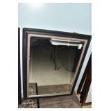 MIRRORS BEVELED SILVER/BLACK FRAME 33" W X 42" H