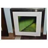 LEAF W/ WATER DROPLETS DISTRESSED SILVER FRAME