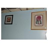 TWO FRAMED FLOWER PICTURES