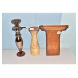 PEDESTAL CANDLE HOLDER, WALL SHELF