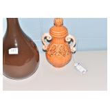 POTTERY VASE 16" H BROWN